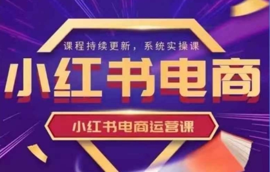 小红书电商运营实操课，​新手从0~1落地实操-云网创