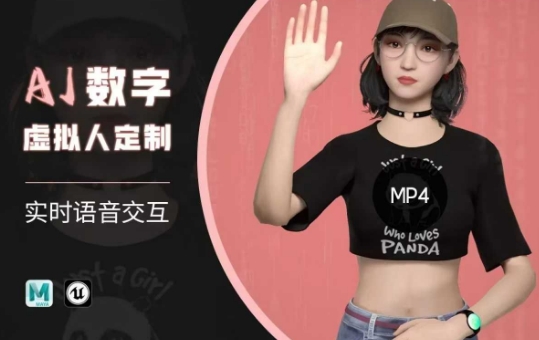 Ai数字人虚拟(智能体)实时语音交互特训营，​自行定制超写实角色AI数字人交互技术-云网创