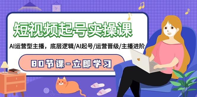 (9470期)短视频起号实操课，AI运营型主播，底层逻辑/AI起号/运营晋级/主播进阶/80节-云网创