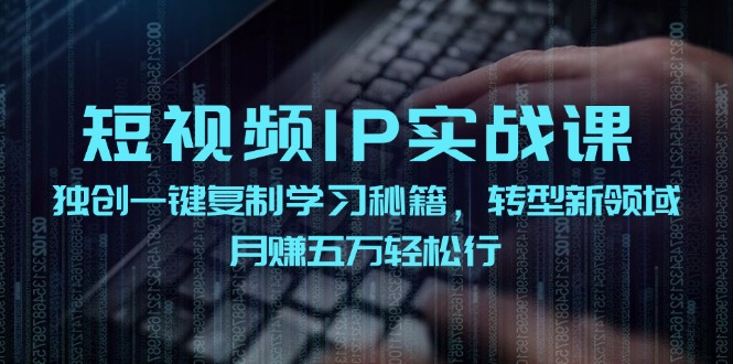 短视频IP实战课，独创一键复制学习秘籍，转战新领域，月赚五万轻松行-云网创