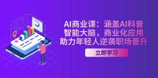 AI商业课：涵盖AI科普，智能大脑，商业化应用，助力年轻人逆袭职场晋升-云网创