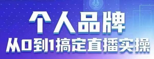 个人品牌：从0到1搞定直播实操，用直播为你的个人品牌赋能，六大实操板块，放大个人影响力-云网创