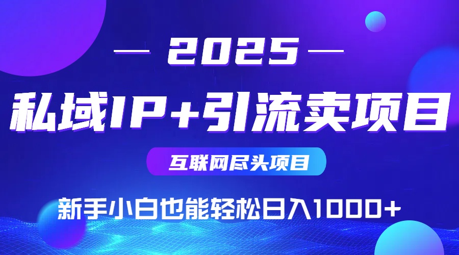 私域IP+卖项目，普通人小白也能轻松实现日入1000+-云网创