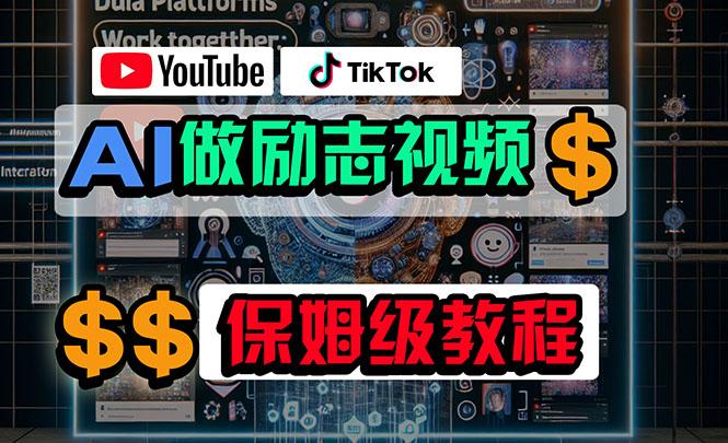 利用AI制作励志视频,在YouTube和TikTok赚钱,小白可做(附工具-云网创