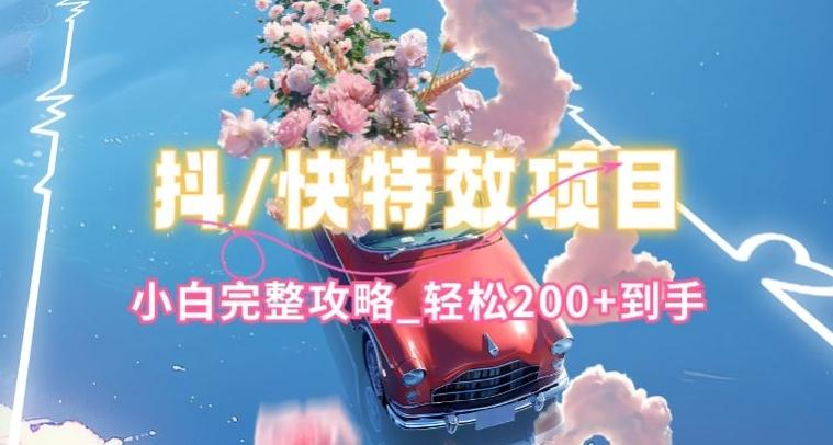 抖音快手双平台特效教程，玩法简单，小白完整攻略，轻松100+到手【揭秘】-云网创