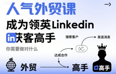 人气外贸课-成为领英Linkedin获客高手，你需要做对什么-云网创