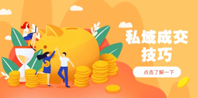 私域成交技巧,帮你从入门到精通,破解四大痛点,快速变现,轻松收钱-云网创
