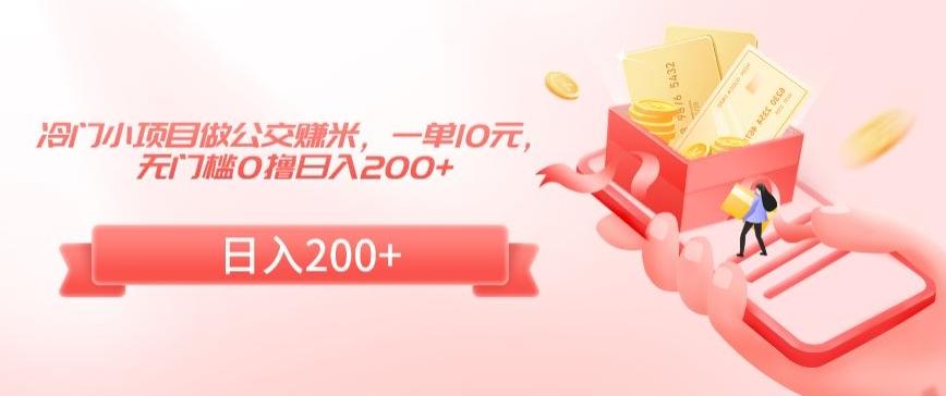 冷门小项目做公交赚米，一单10元，无门槛0撸日入200+【揭秘】-云网创
