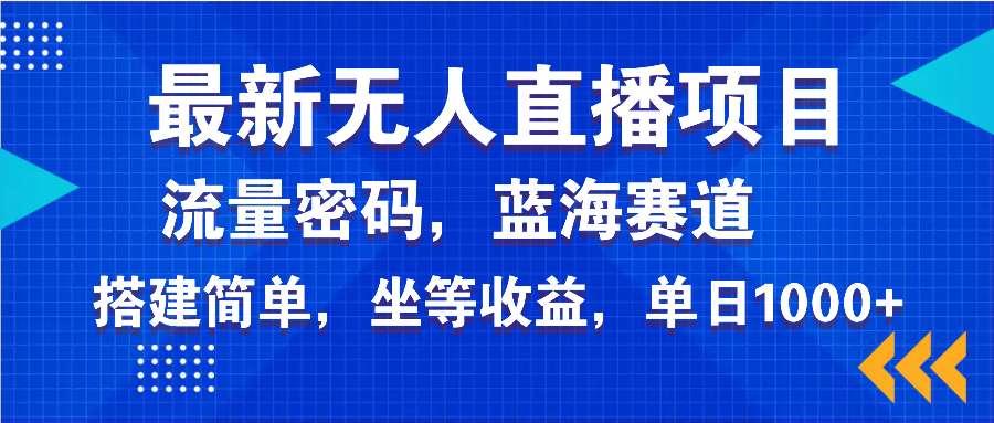 最新无人直播项目—美女电影游戏，轻松日入3000+，蓝海赛道流量密码，...-云网创