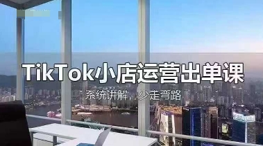 TikTok小店运营出单课,从开店选品、运营出单、发货回款,进行全流程讲解-云网创