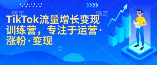 TikTok流量增长变现训练营，专注于运营·涨粉·变现-云网创