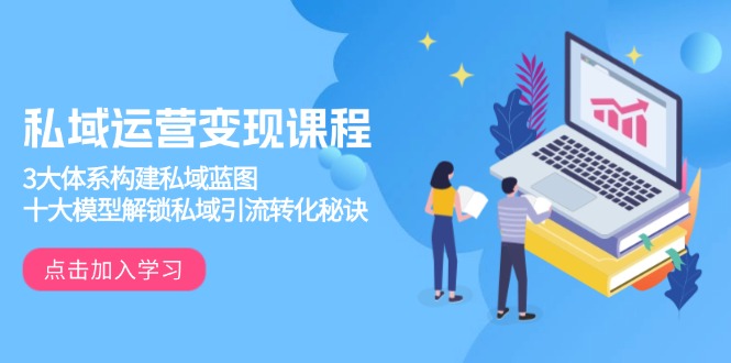 私域运营变现课程，3大体系构建私域蓝图，十大模型解锁私域引流转化秘诀-云网创