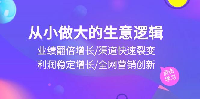 从小做大生意逻辑：业绩翻倍增长/渠道快速裂变/利润稳定增长/全网营销创新-云网创