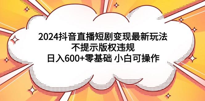 (9305期)2024抖音直播短剧变现最新玩法，不提示版权违规 日入600+零基础 小白可操作-云网创