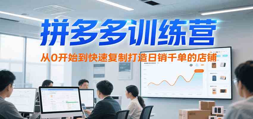 拼多多训练营，从0开始到快速复制打造日销千单的店铺（更新7月）-云网创