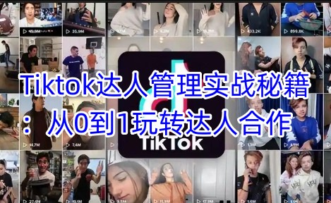Tiktok达人管理实战秘籍：从0到1玩转达人合作-云网创