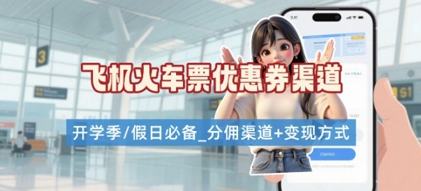 学生党必看！机票火车票优惠券申请渠道 + 项目打法，开学季节日速存-云网创