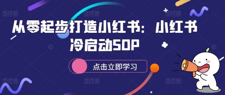 从零起步打造小红书:小红书冷启动SOP-云网创