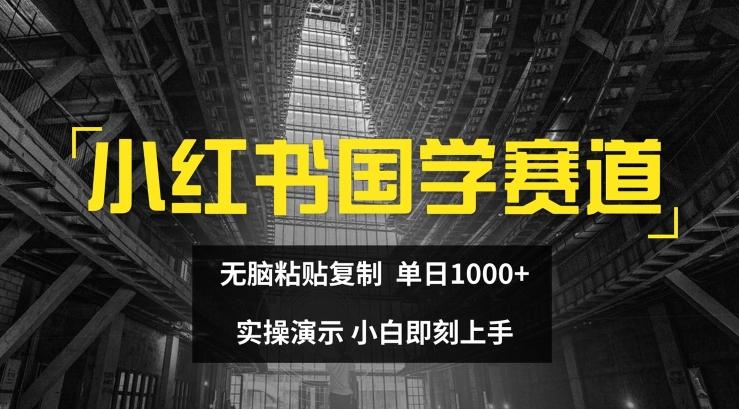 小红书国学赛道，无脑粘贴复制，单日1K，实操演示，小白即刻上手【揭秘】-云网创