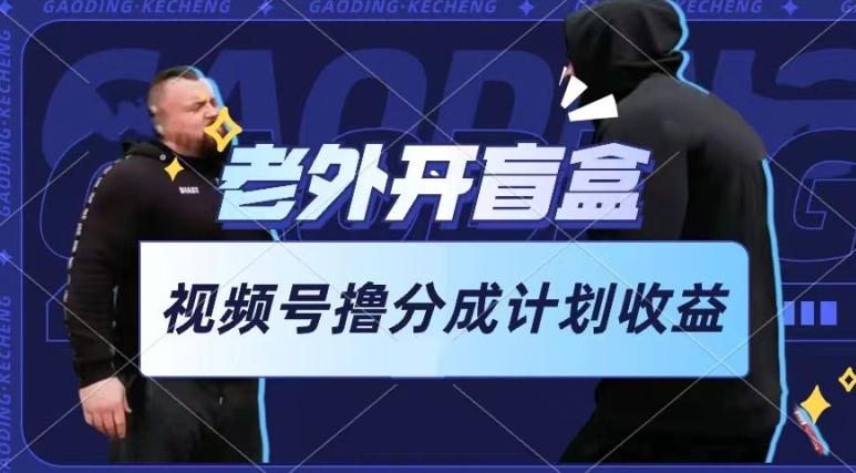 老外开盲盒视频，撸视频号分成计划收益，每天只需一小时，新手小白轻松上手【揭秘】-云网创