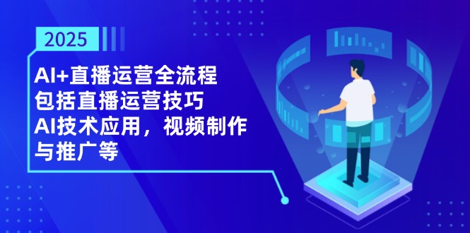 2025AI+直播运营全流程，包括直播运营技巧，AI技术应用，视频制作与推广等-云网创