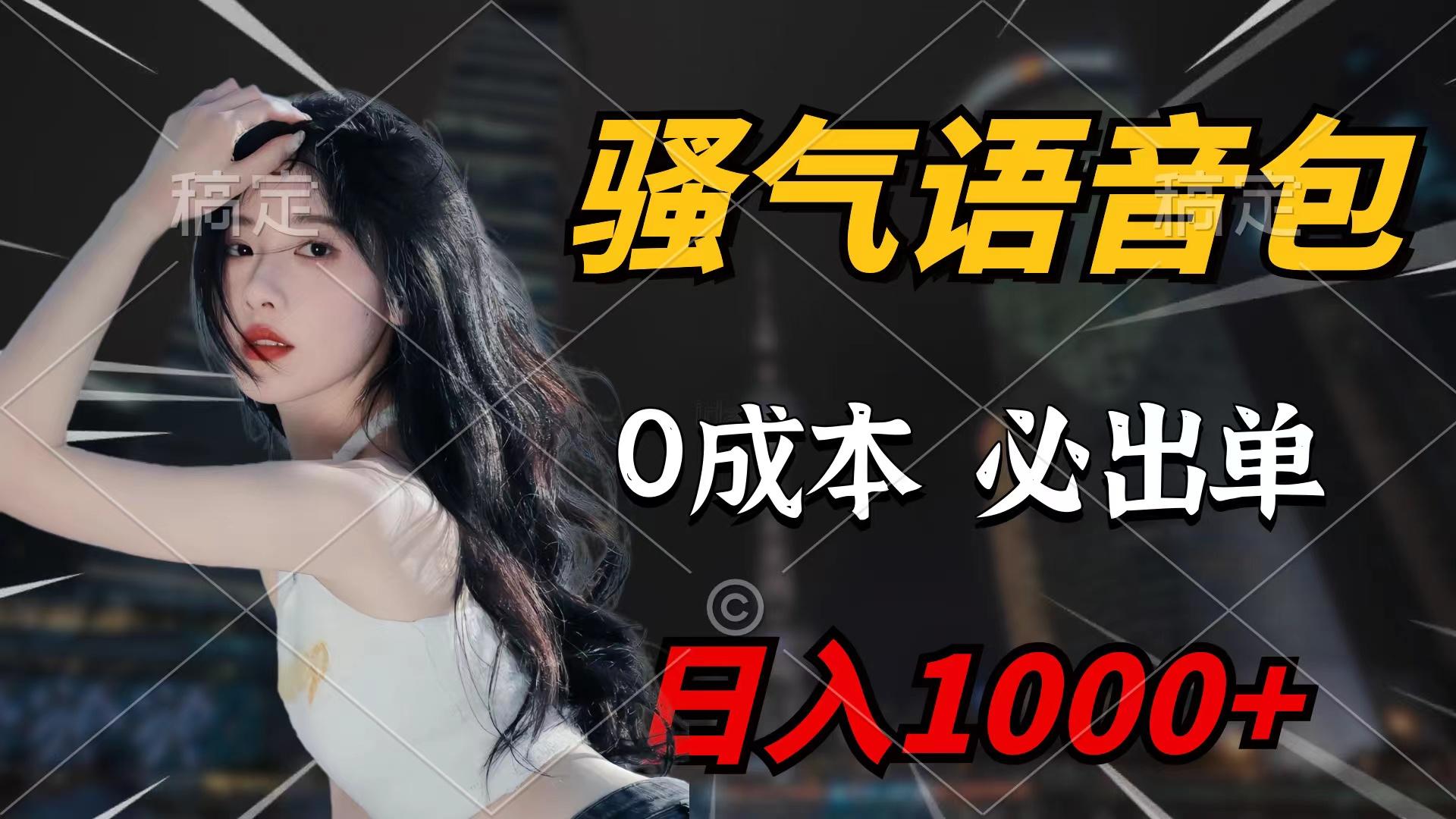 (9517期)骚气语音包，0成本一天1000+闭着眼也能出单-云网创