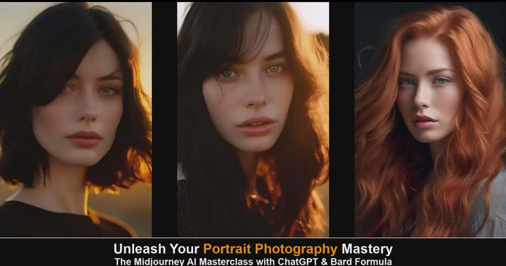 图片[3]-(9312期)Midjourney v5 ChatGPT 和 Bard AI人工智能人像摄影大师班-15节-中英字幕-云网创