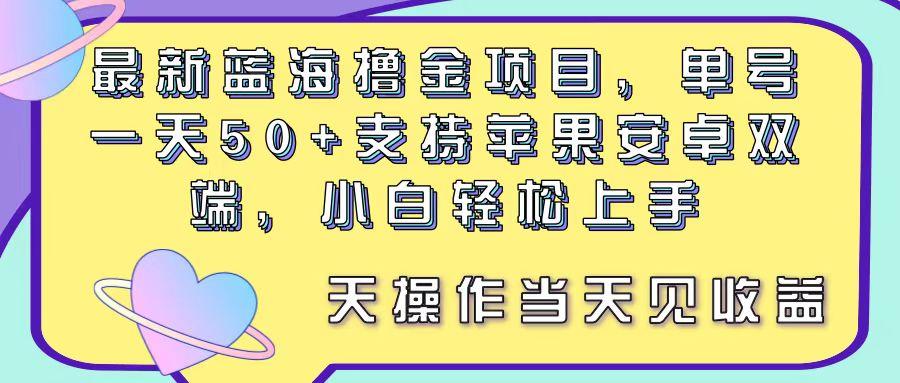 最新蓝海撸金项目,单号一天50+, 支持苹果安卓双端,小白轻松上手 当...-云网创