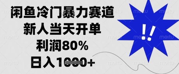 闲鱼冷门暴力赛道，新人当天开单，利润80%，日入1k+【揭秘】-云网创