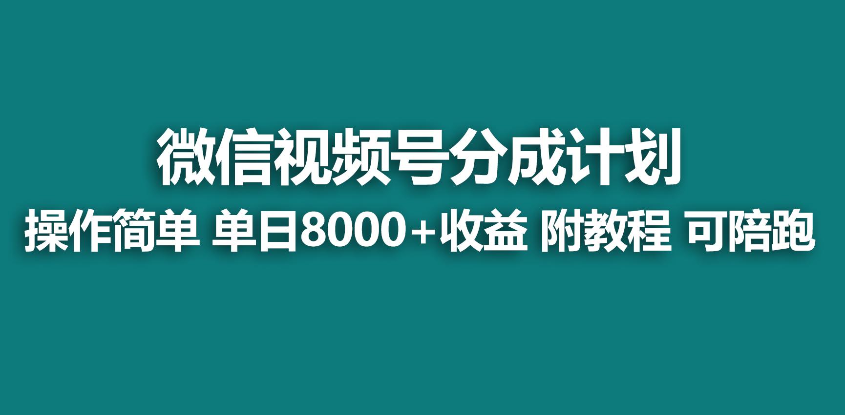 【蓝海项目】视频号分成计划,快速开通收益,单天爆单8000+,送玩法教程-云网创
